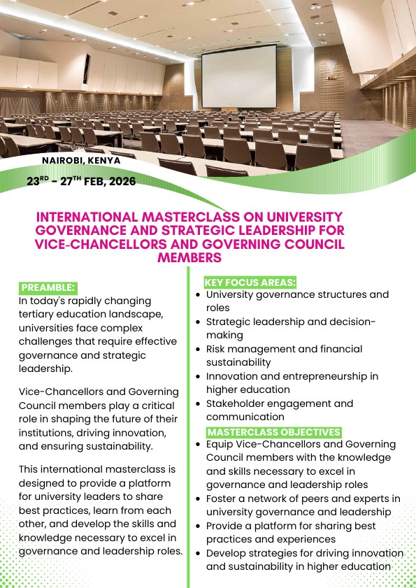 masterclass for university governance